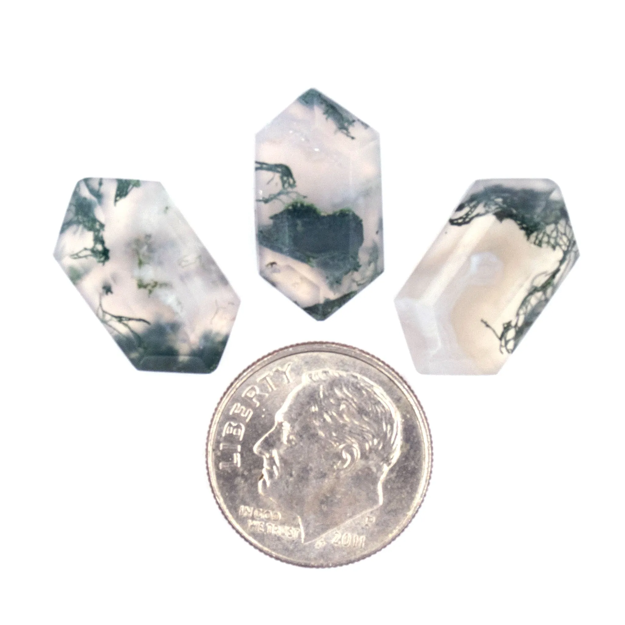 Moss Agate Hexagon