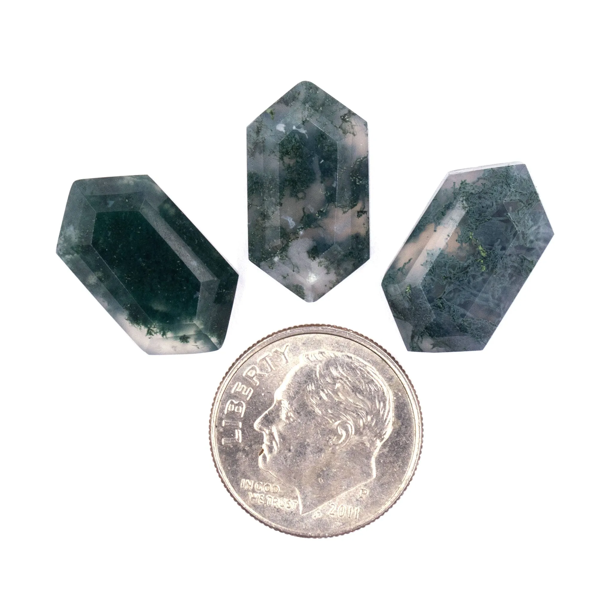 Moss Agate Hexagon