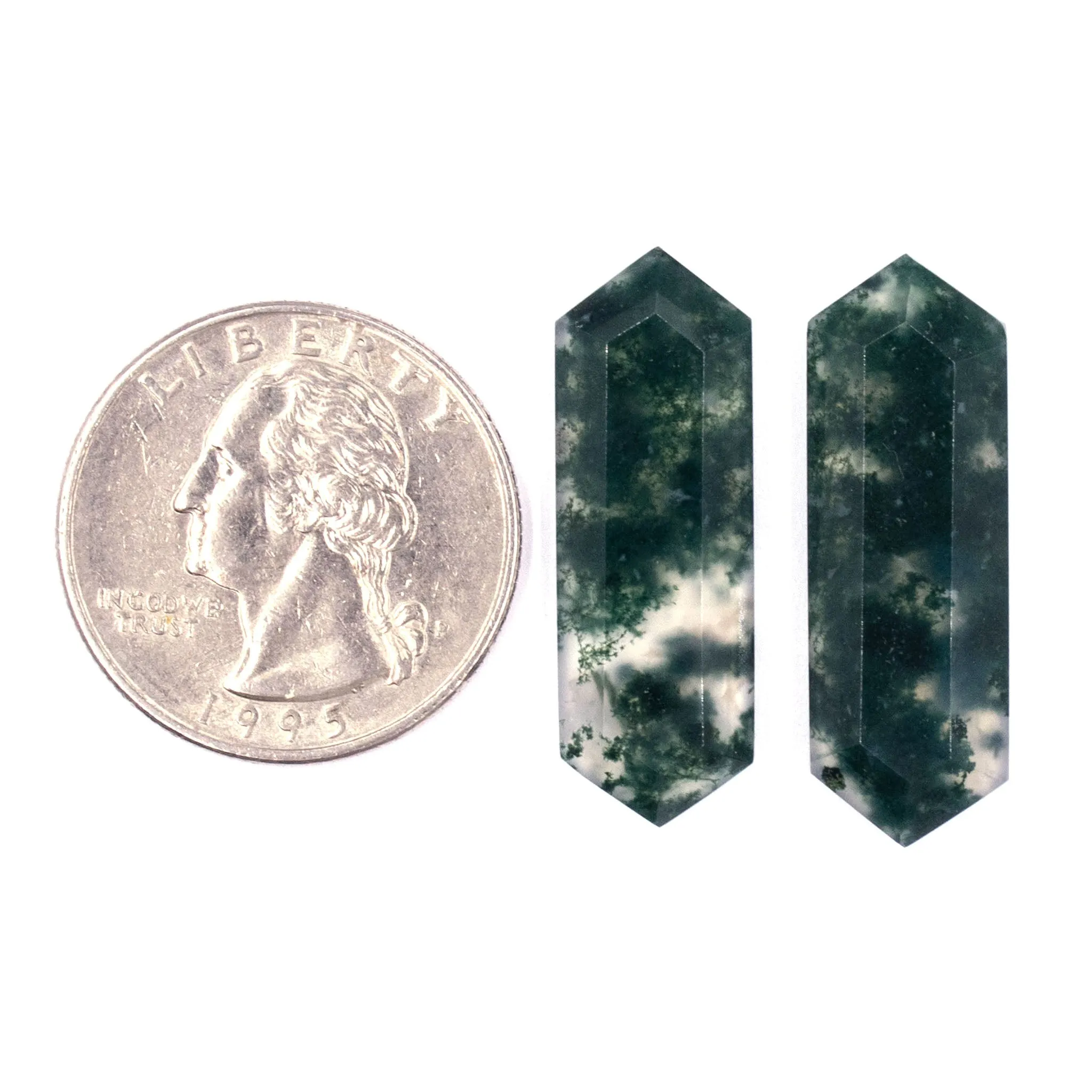 Moss Agate Hexagon