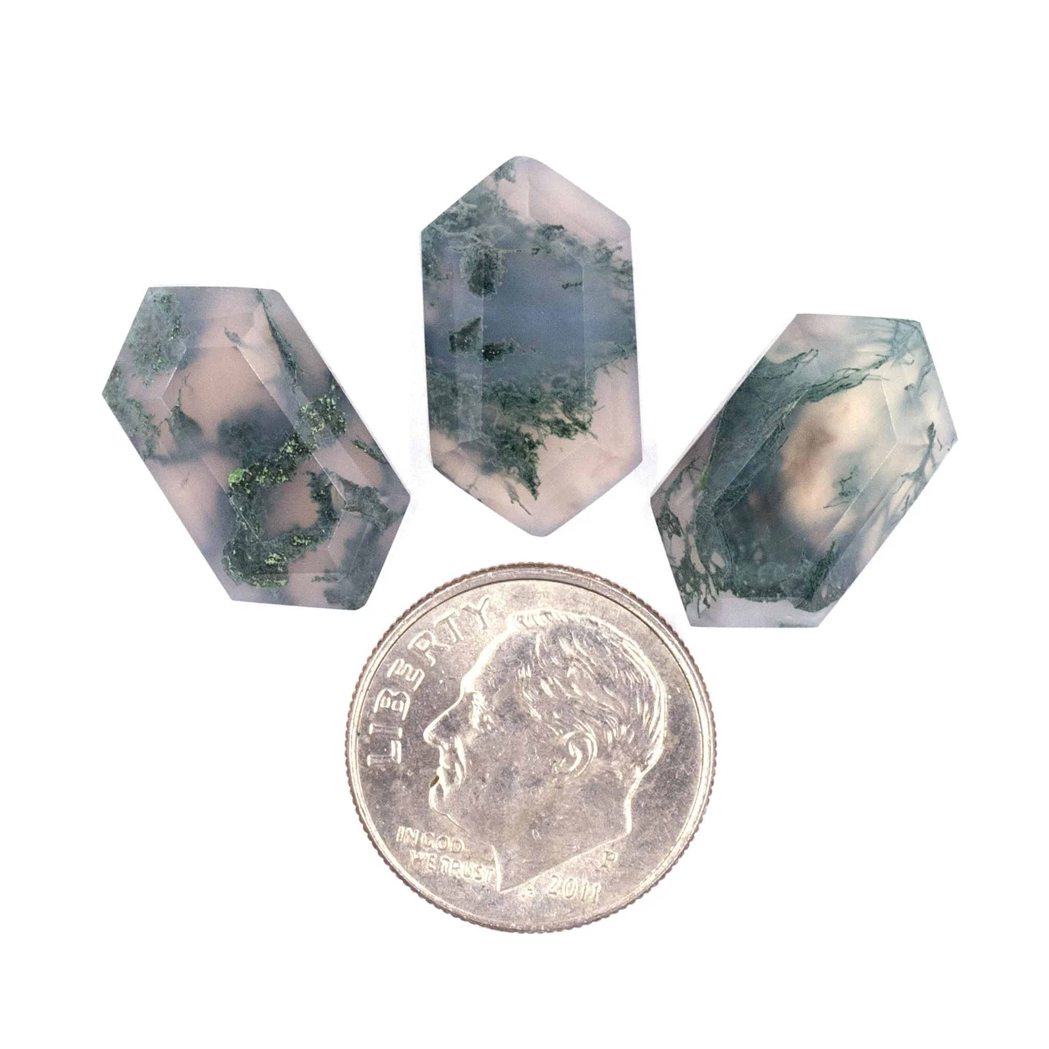 Moss Agate Hexagon
