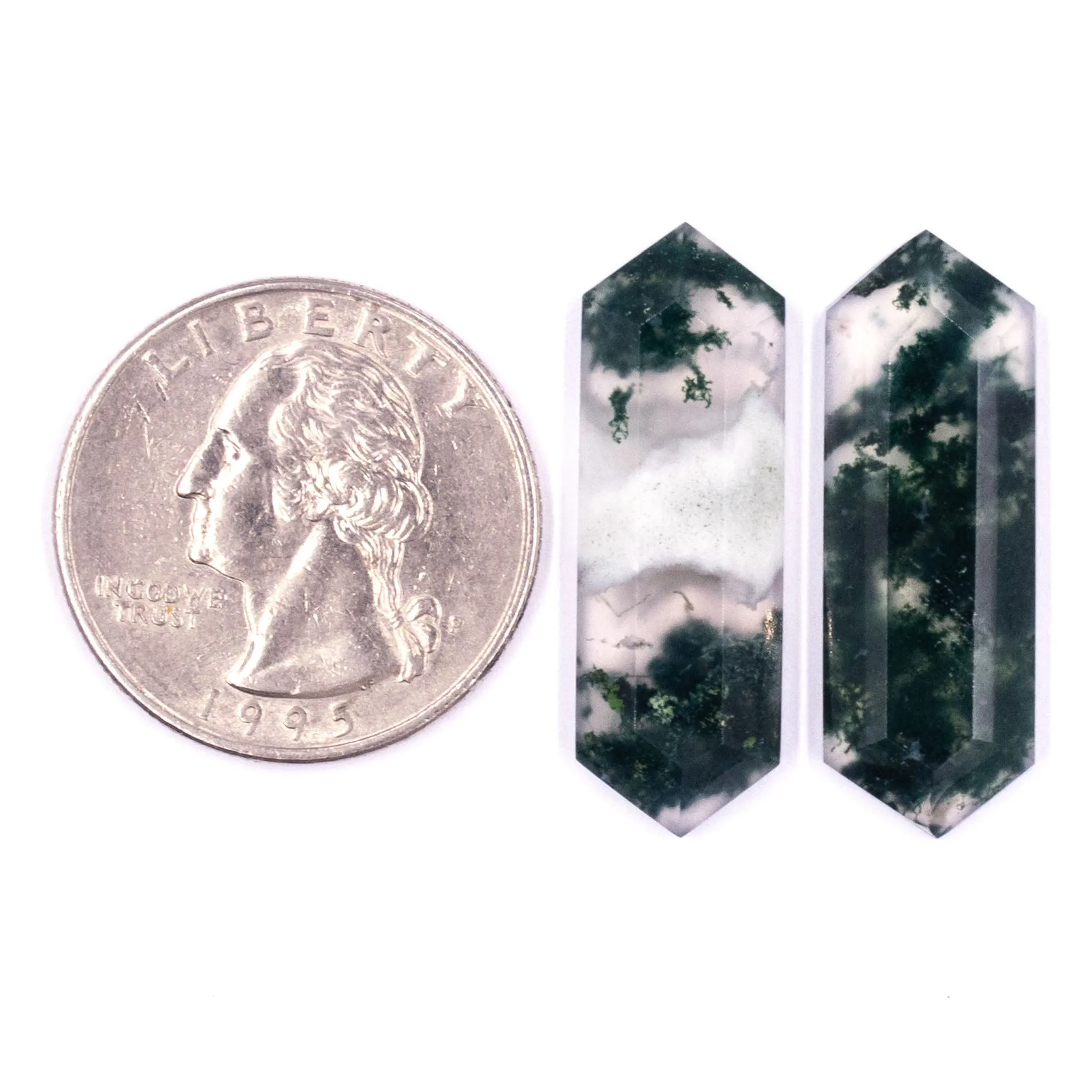 Moss Agate Hexagon