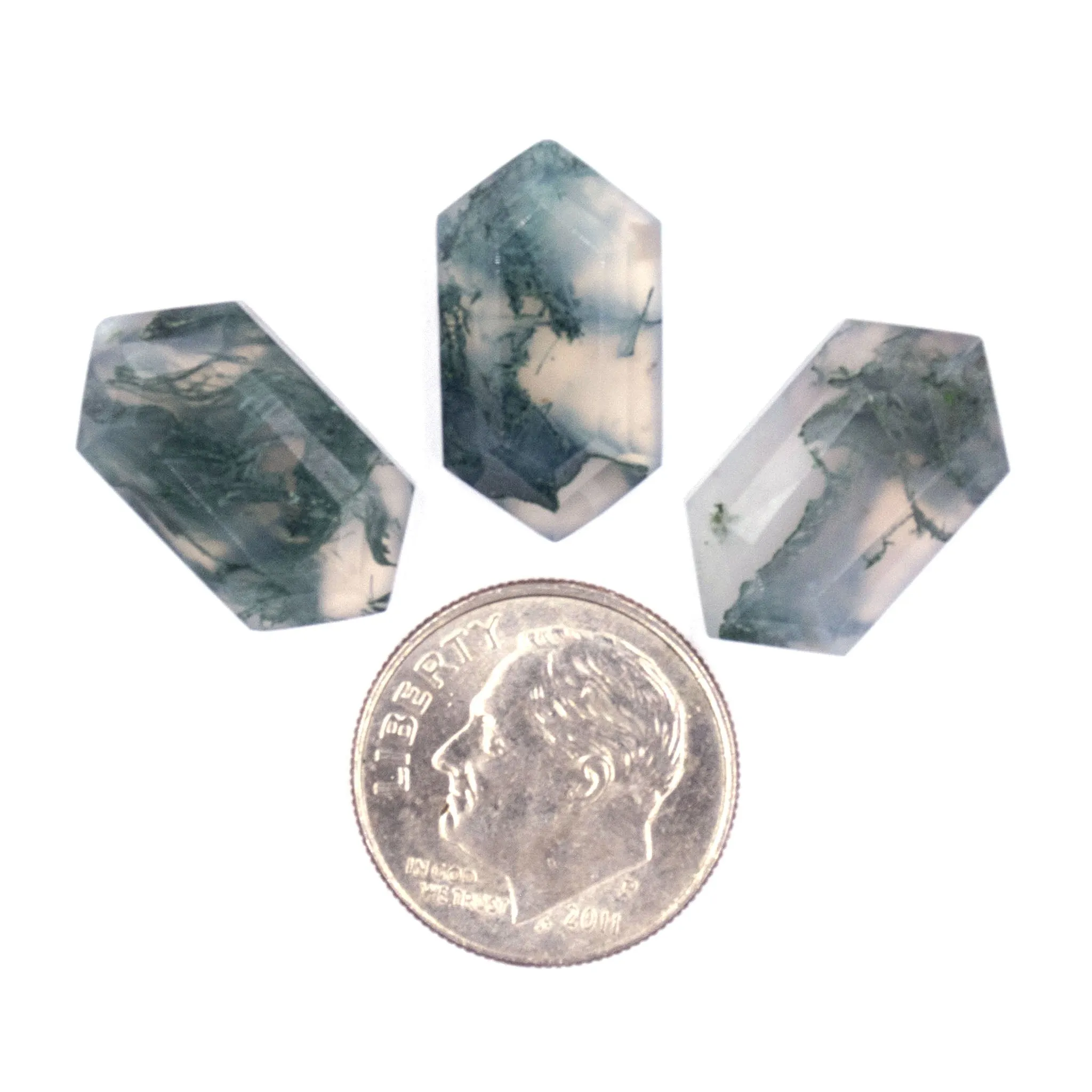 Moss Agate Hexagon