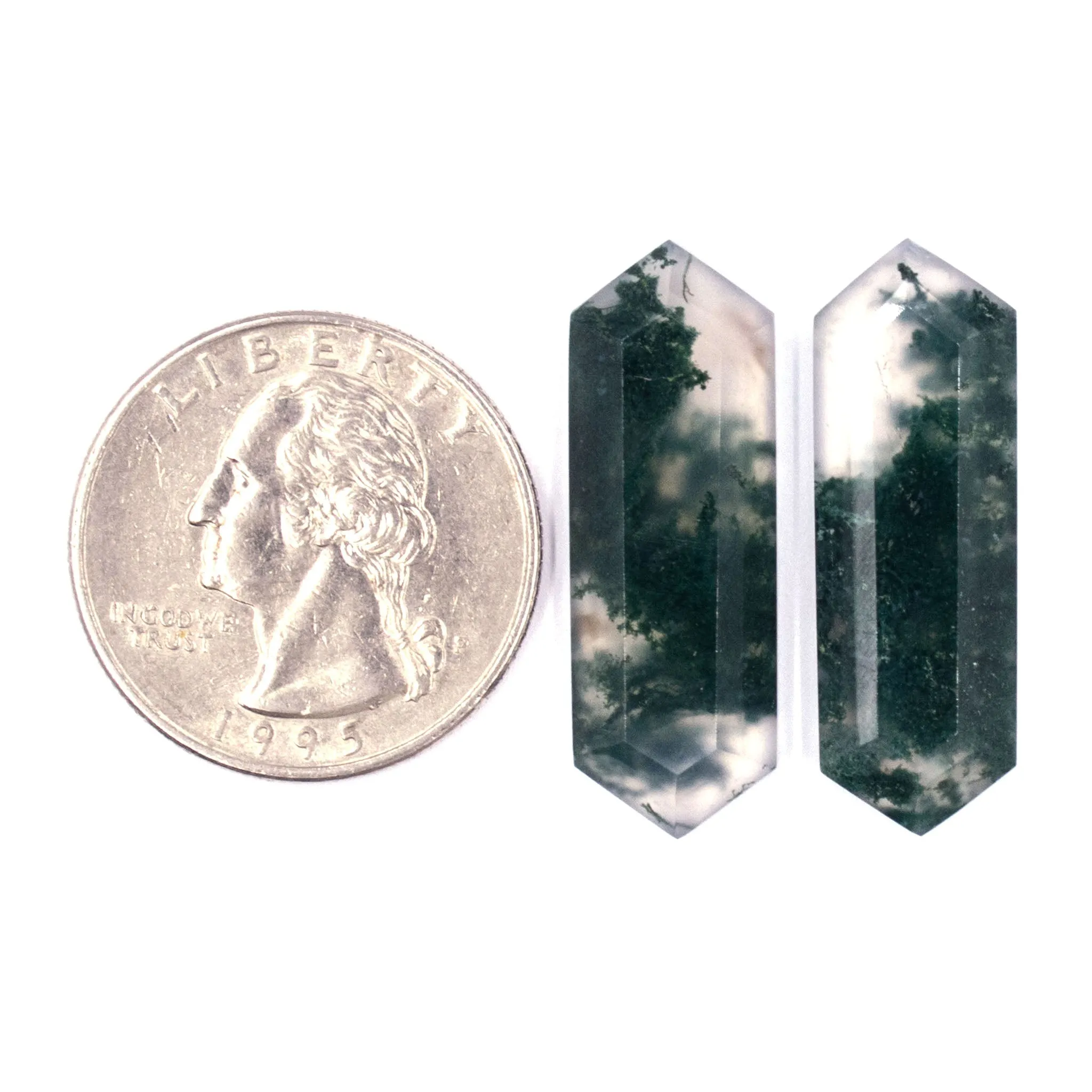 Moss Agate Hexagon