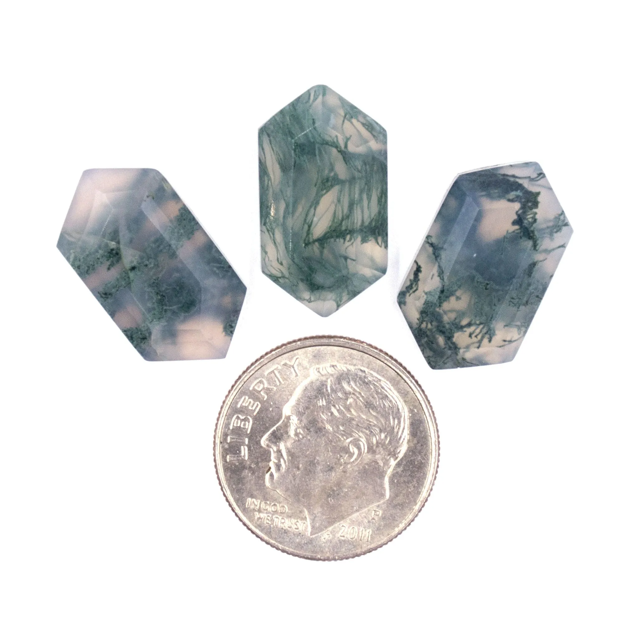 Moss Agate Hexagon
