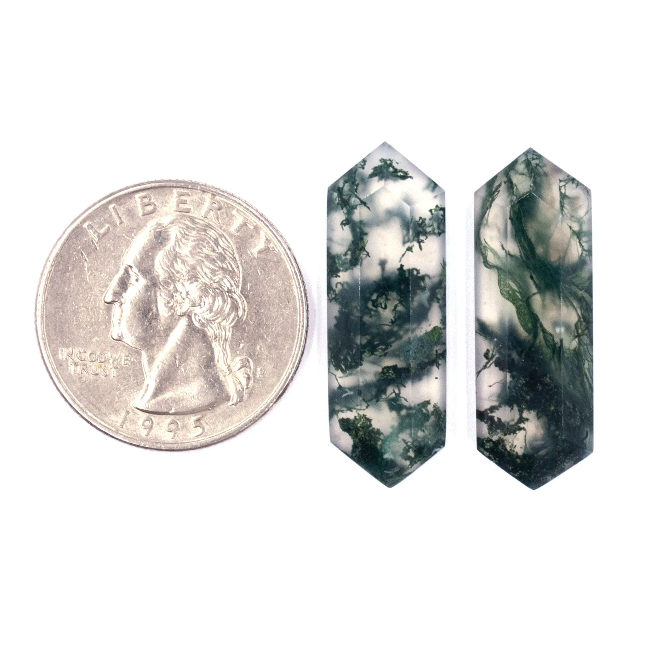 Moss Agate Hexagon