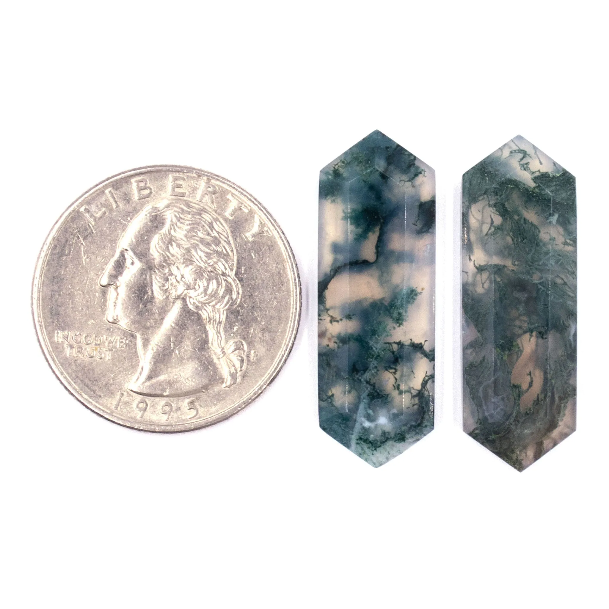Moss Agate Hexagon