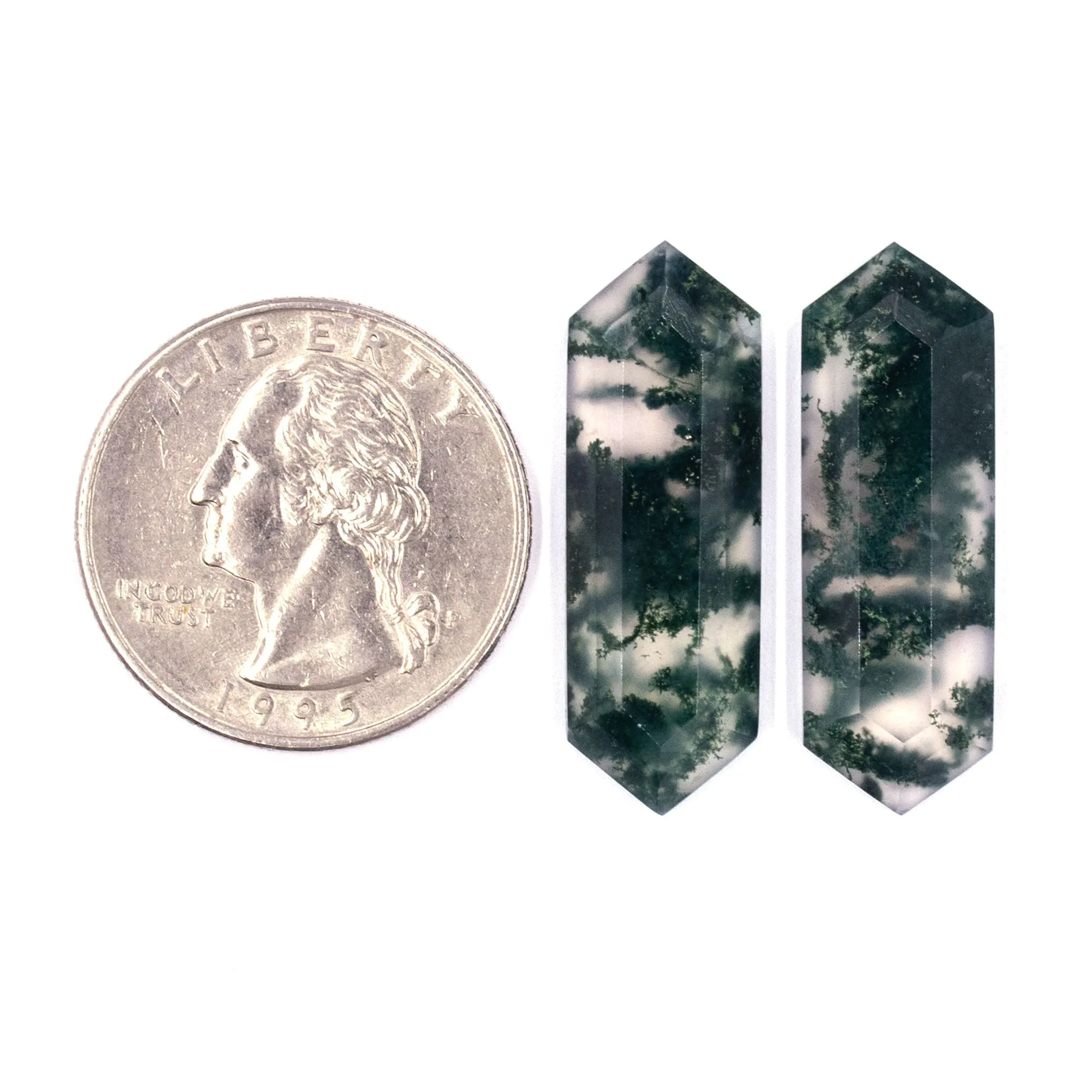Moss Agate Hexagon
