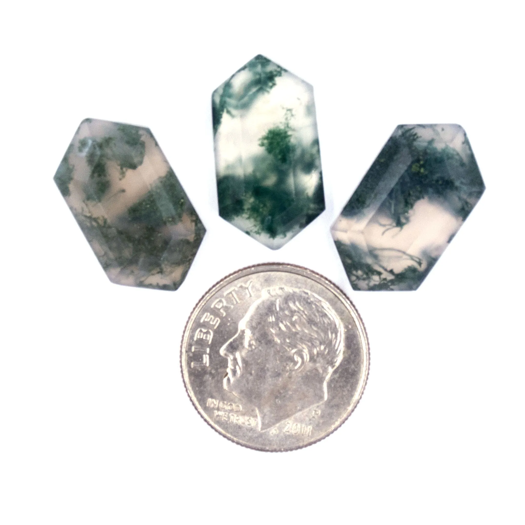 Moss Agate Hexagon