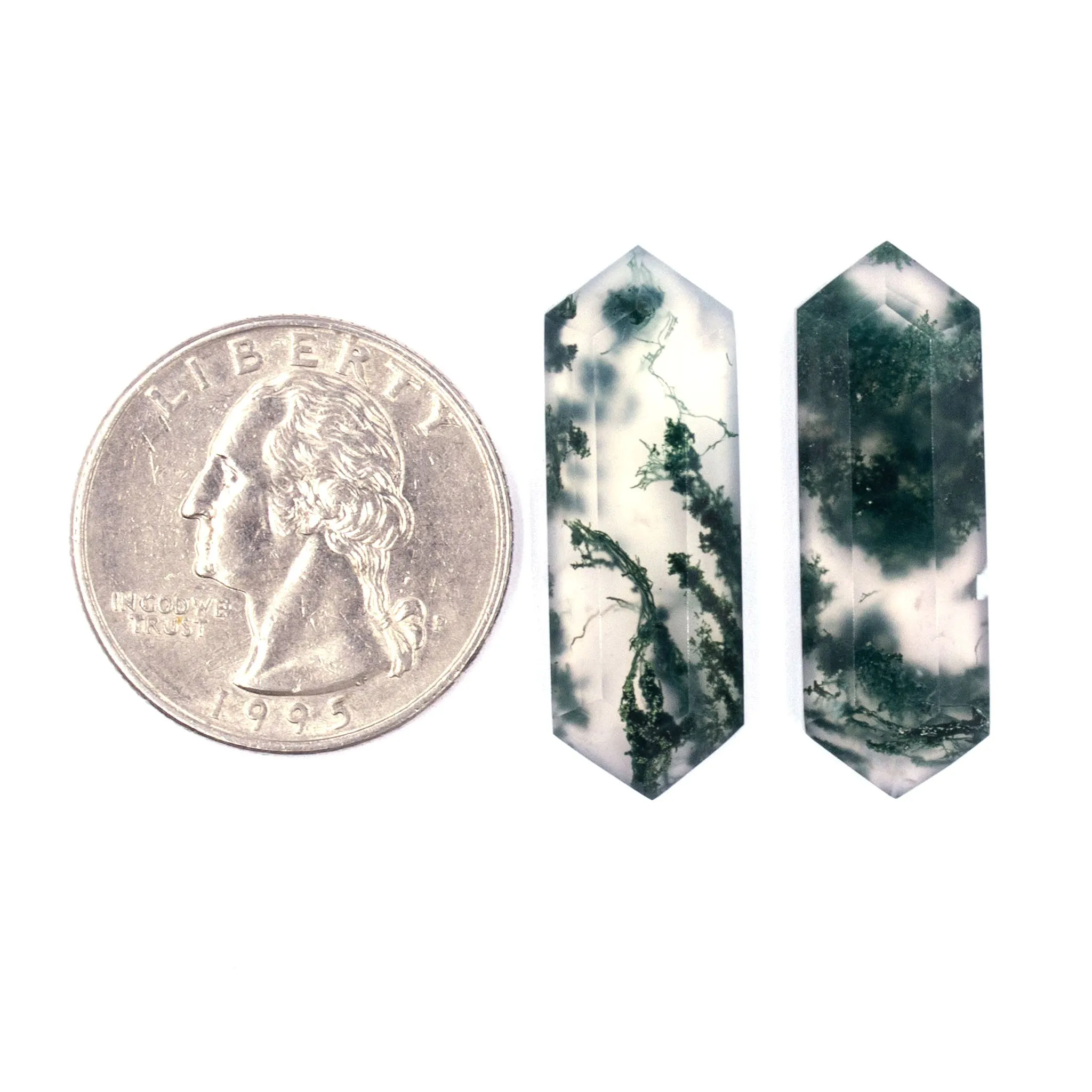 Moss Agate Hexagon
