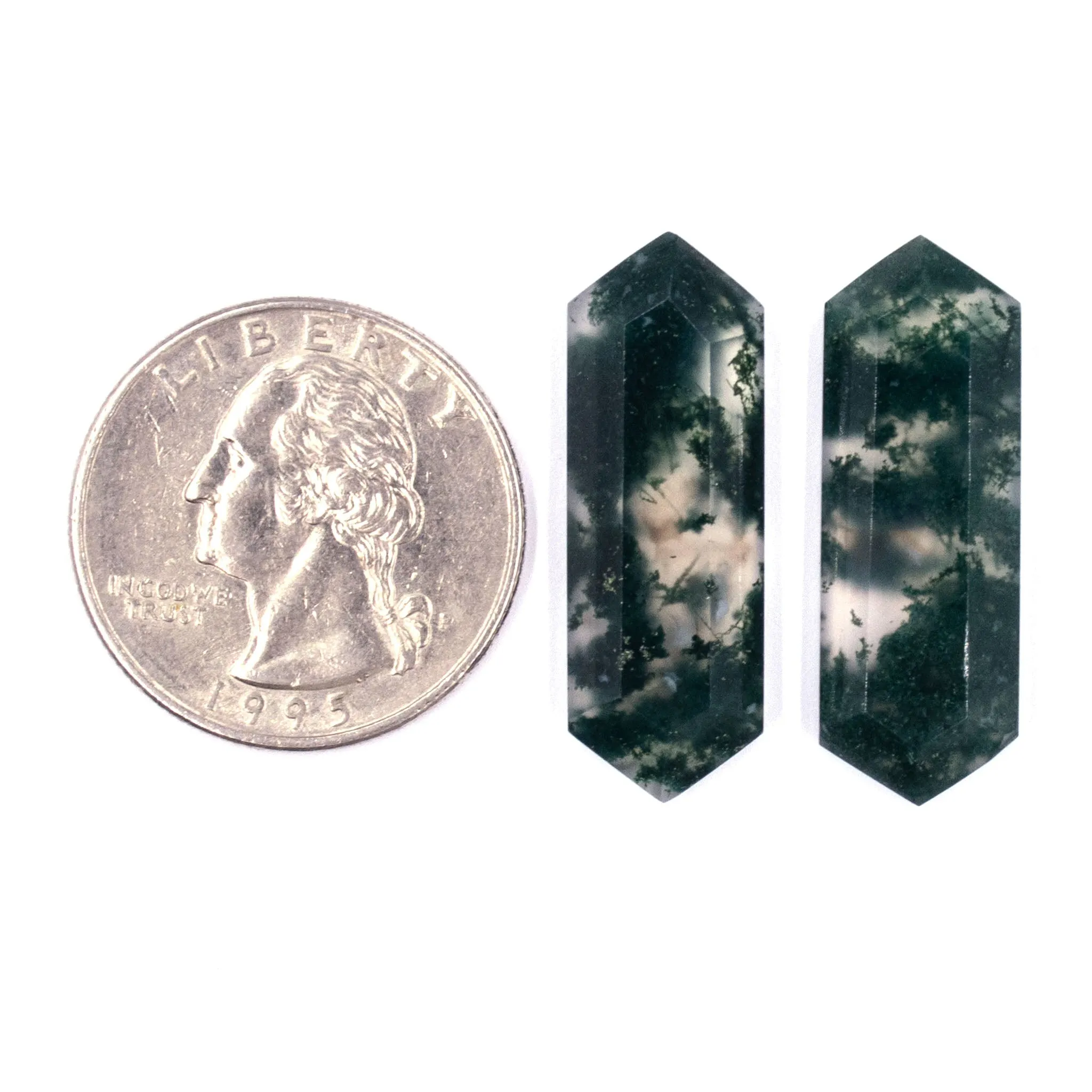 Moss Agate Hexagon