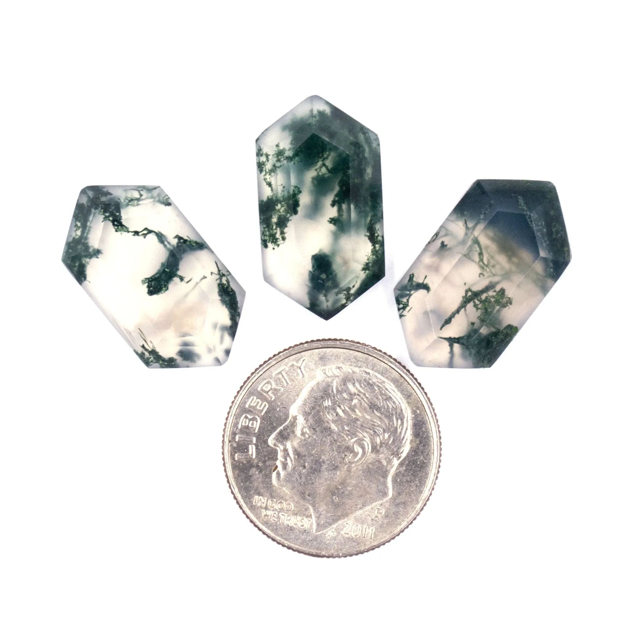 Moss Agate Hexagon