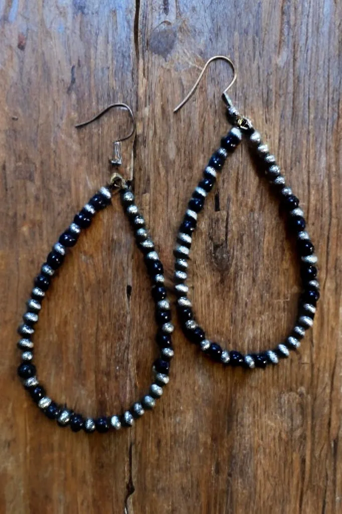 Navajo Pearl Teardrop Earrings