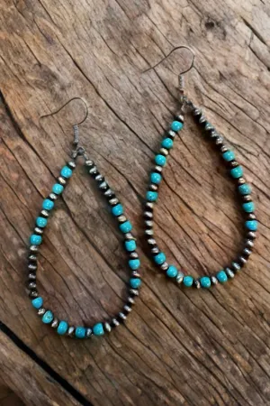 Navajo Pearl Teardrop Earrings