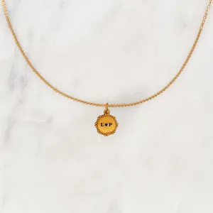 Necklace Engrave Boho Coin