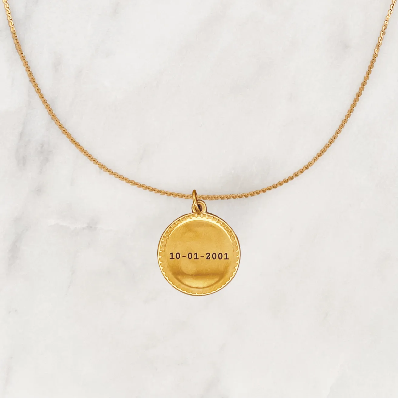 Necklace Engrave Classic Coin