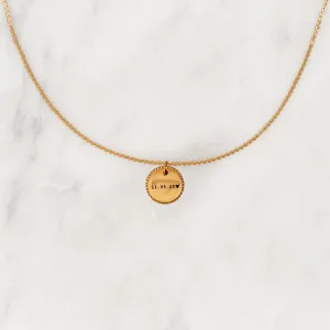 Necklace Engrave Mini Dot Coin