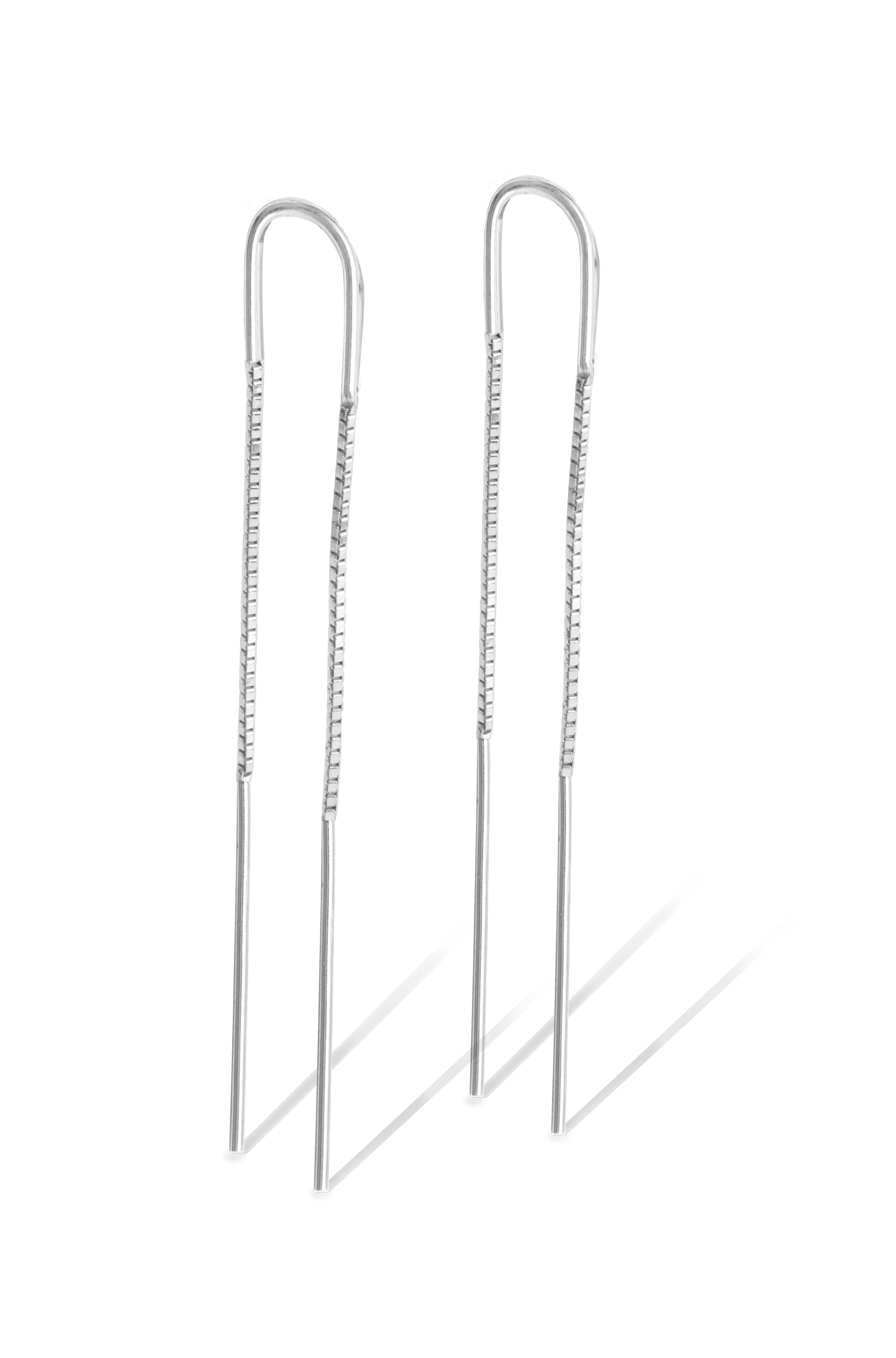 Needle Thread Chain Earrings