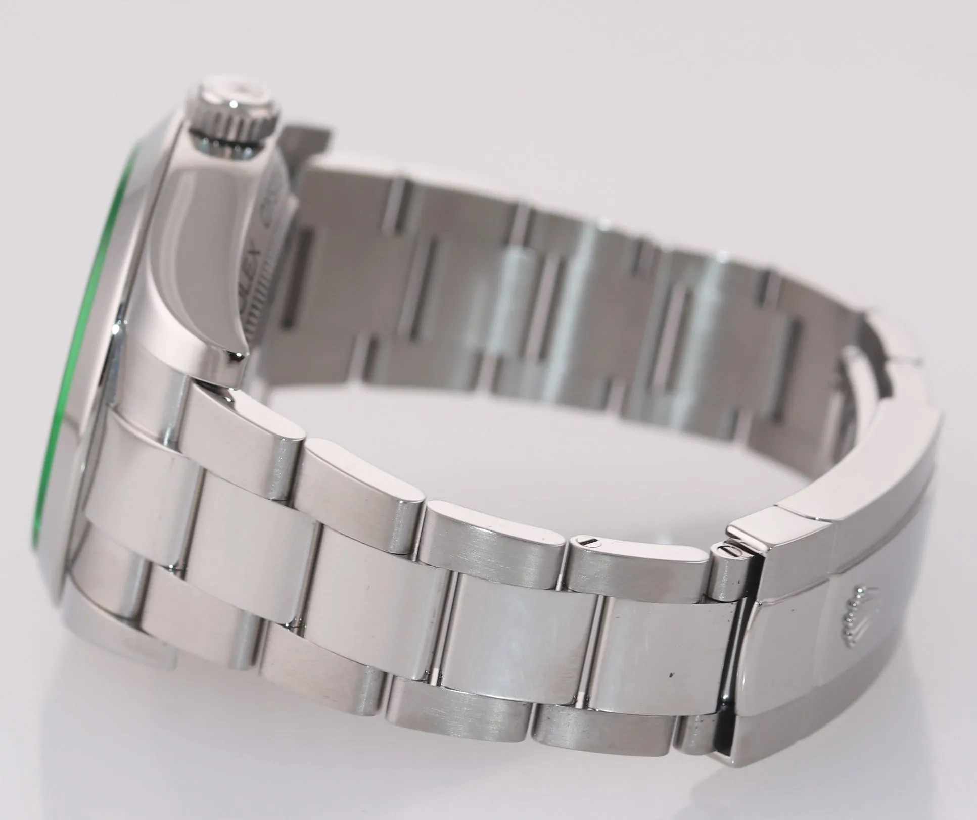 NEW 2019 PAPERS Rolex Milgauss Green Bezel Anniversary 116400gv Steel Black Watc