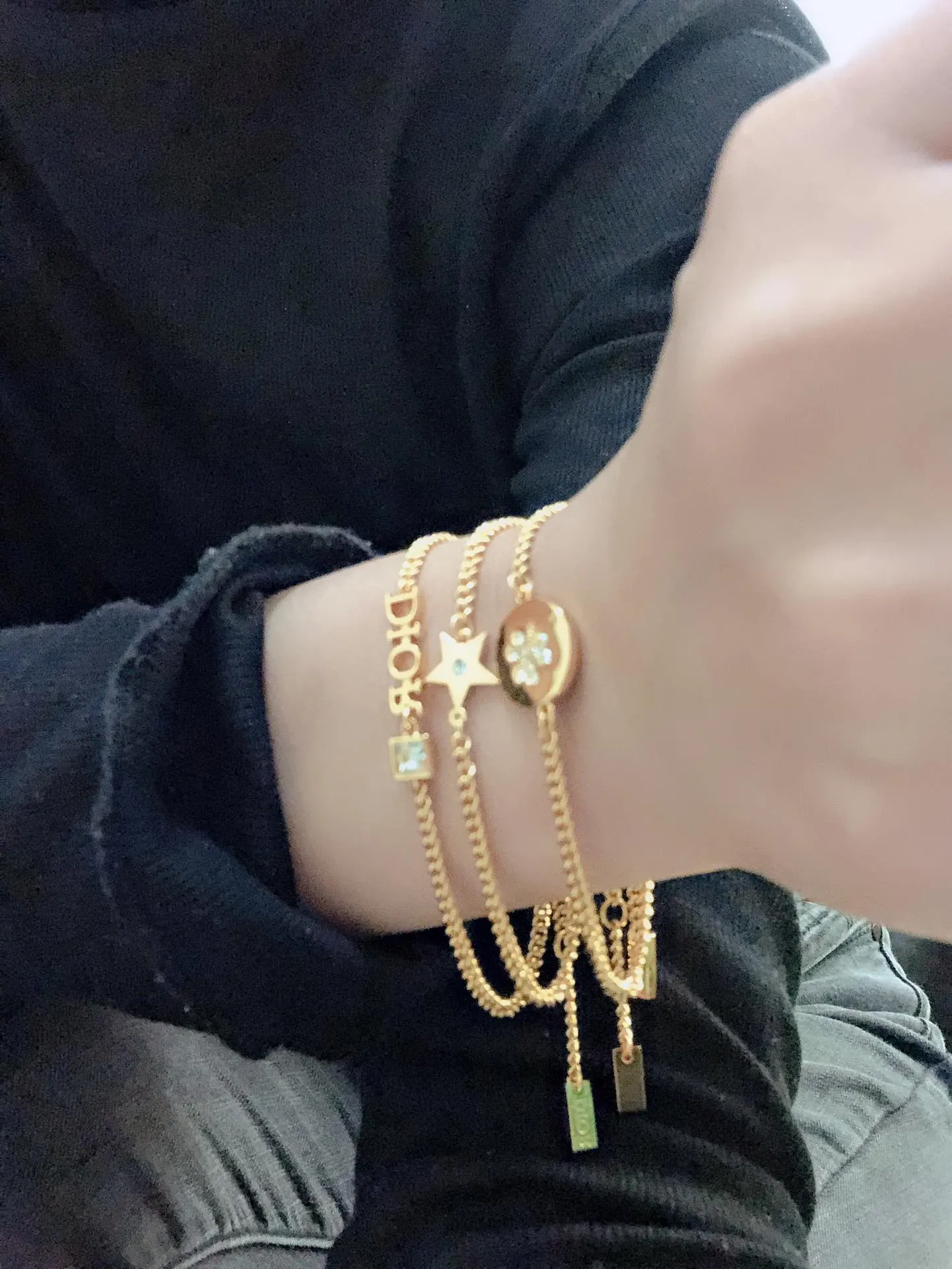 New CD Chain 3 Piece Combination Bracelets