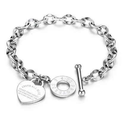 New Fashion Titanium Steel Chain & Link Female Bracelets Bangle Jewelry