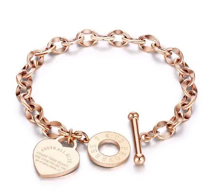 New Fashion Titanium Steel Chain & Link Female Bracelets Bangle Jewelry