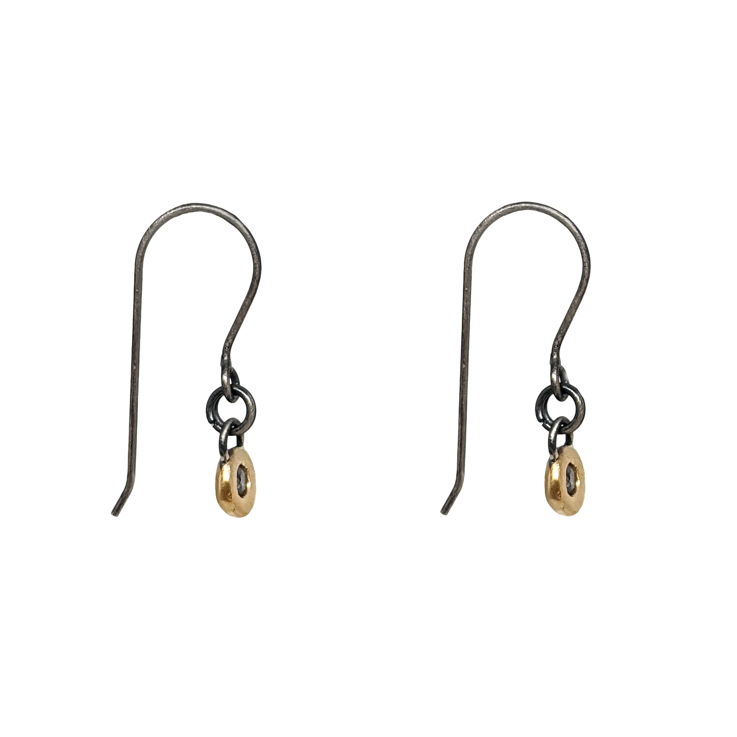 NEW! Gold Salt & Pepper Diamond Earrings by Sasha Walsh