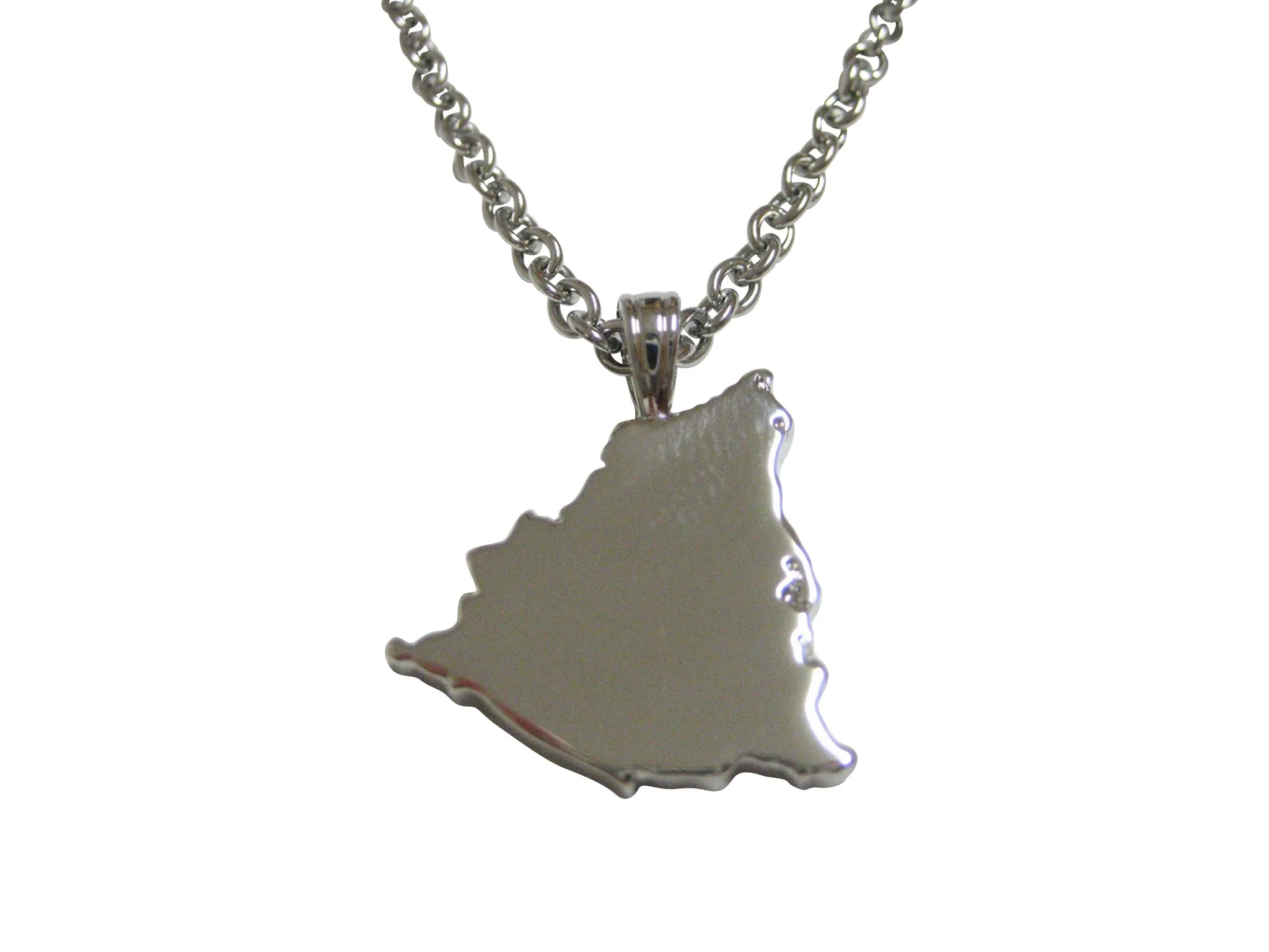 Nicaragua Map Shape Pendant Necklace