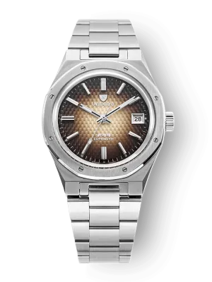 Nivada Grenchen F77 Brown Smoked with Date Men's Automatic Watch