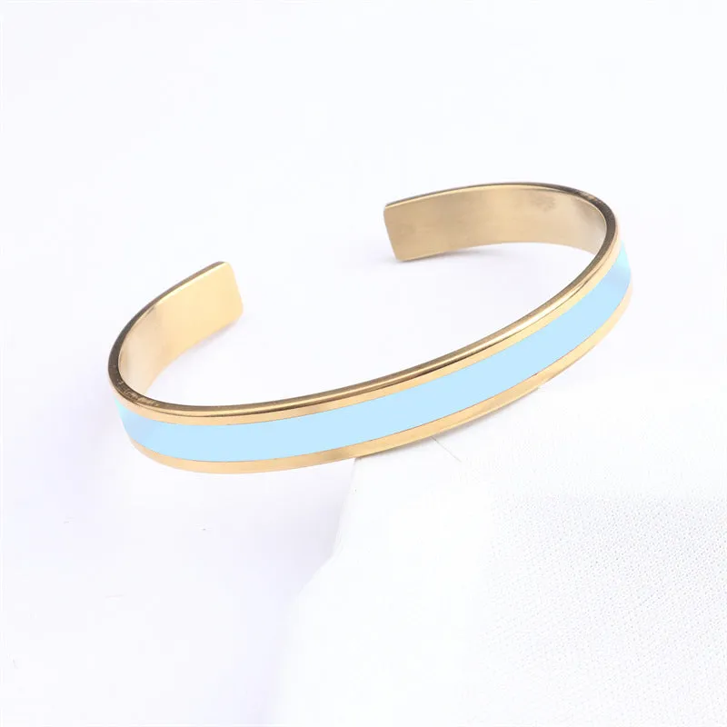 No-tarnish Medical Grade Titanium Open Shop Personalized Bracelets