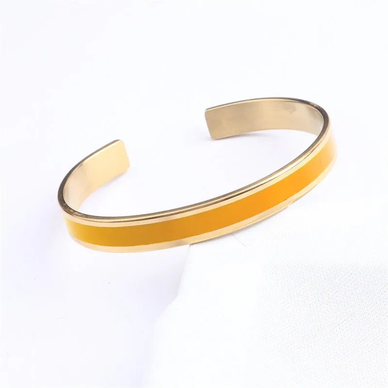No-tarnish Medical Grade Titanium Open Shop Personalized Bracelets