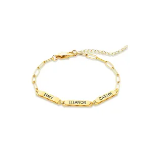 No-tarnish Medical Grade Titanium Square Shop Personalized Bracelets