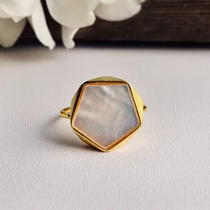 North European Style Geometric Angle Ring