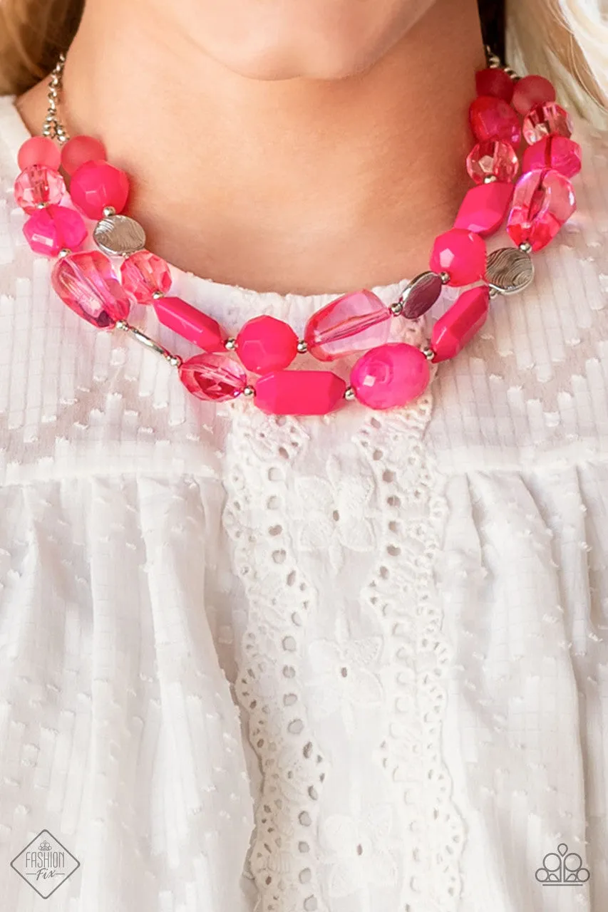 Oceanic Opulence Pink Paparazzi Necklace