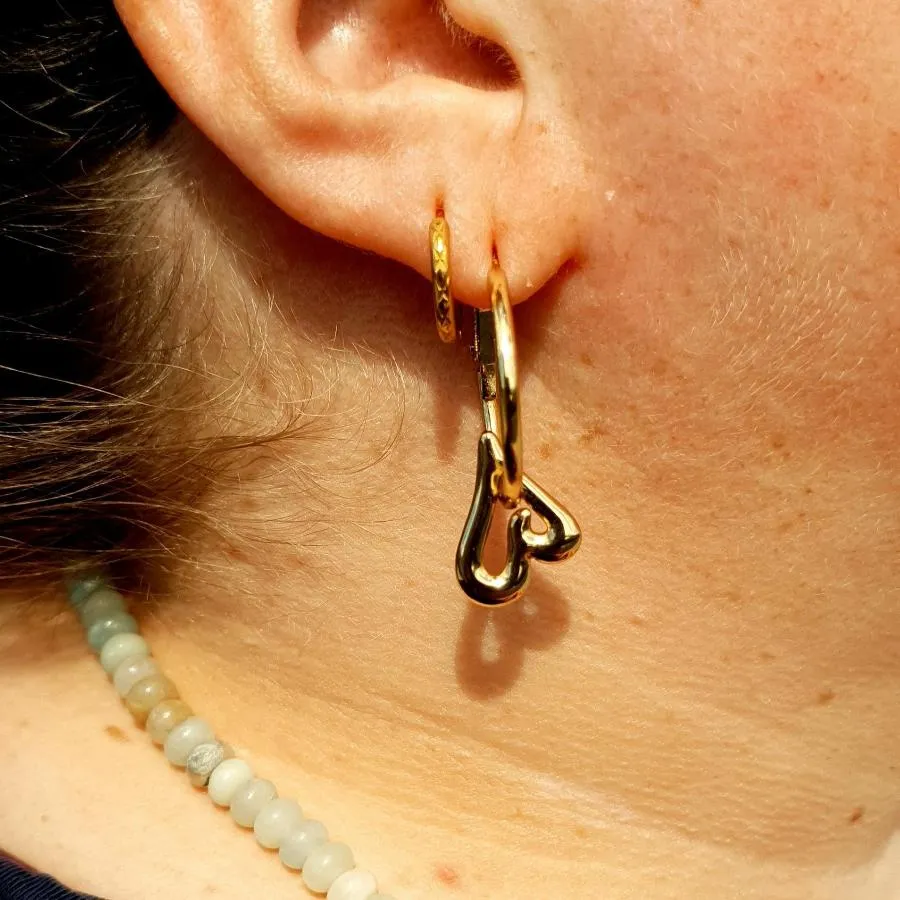 Open Heart Hoops - Gold