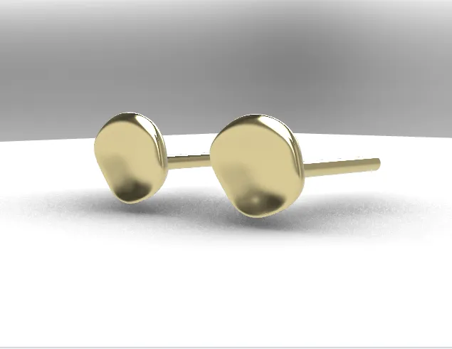 Organic  Stud Earrings | Silver Small Earrings