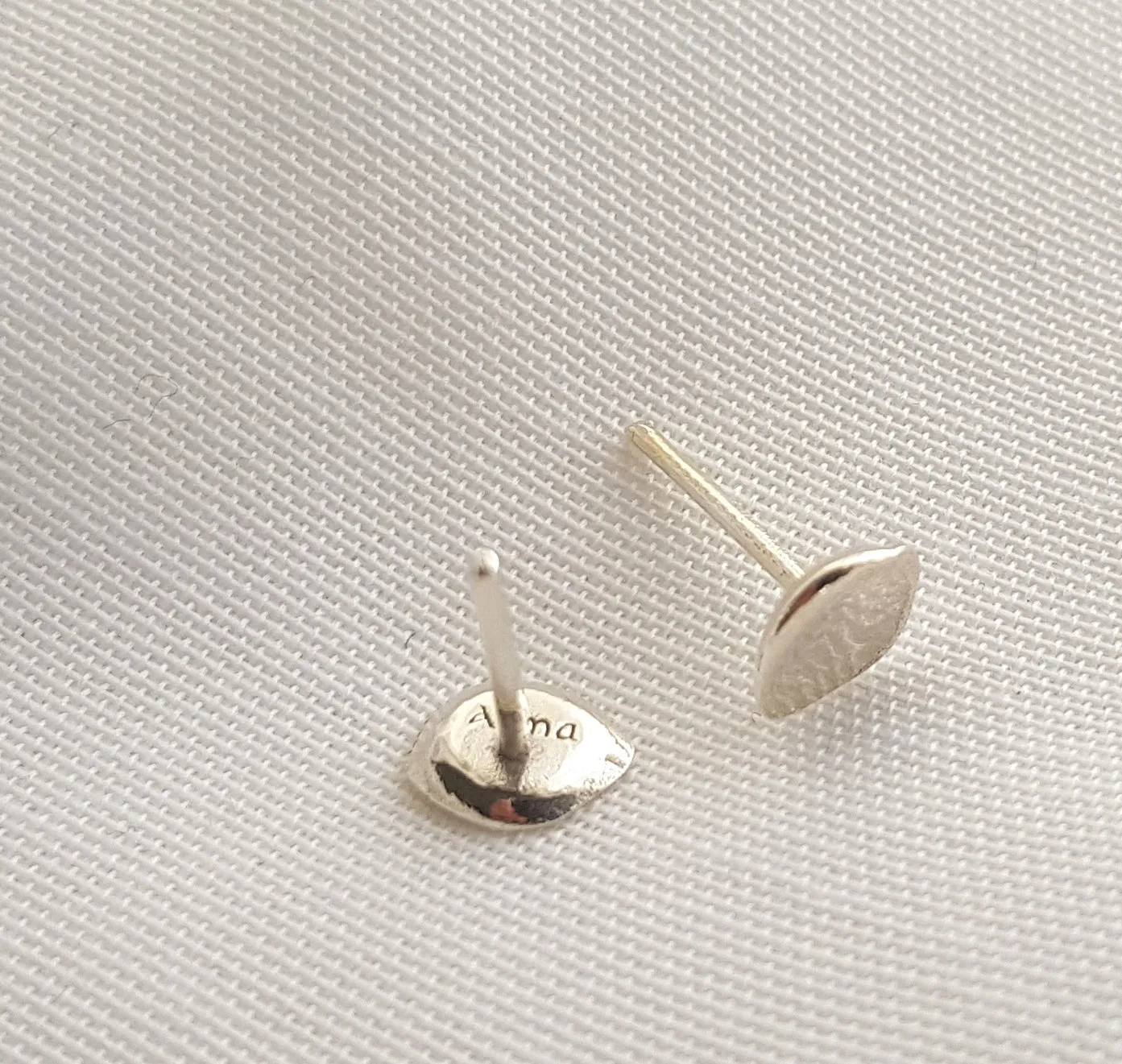 Organic  Stud Earrings | Silver Small Earrings