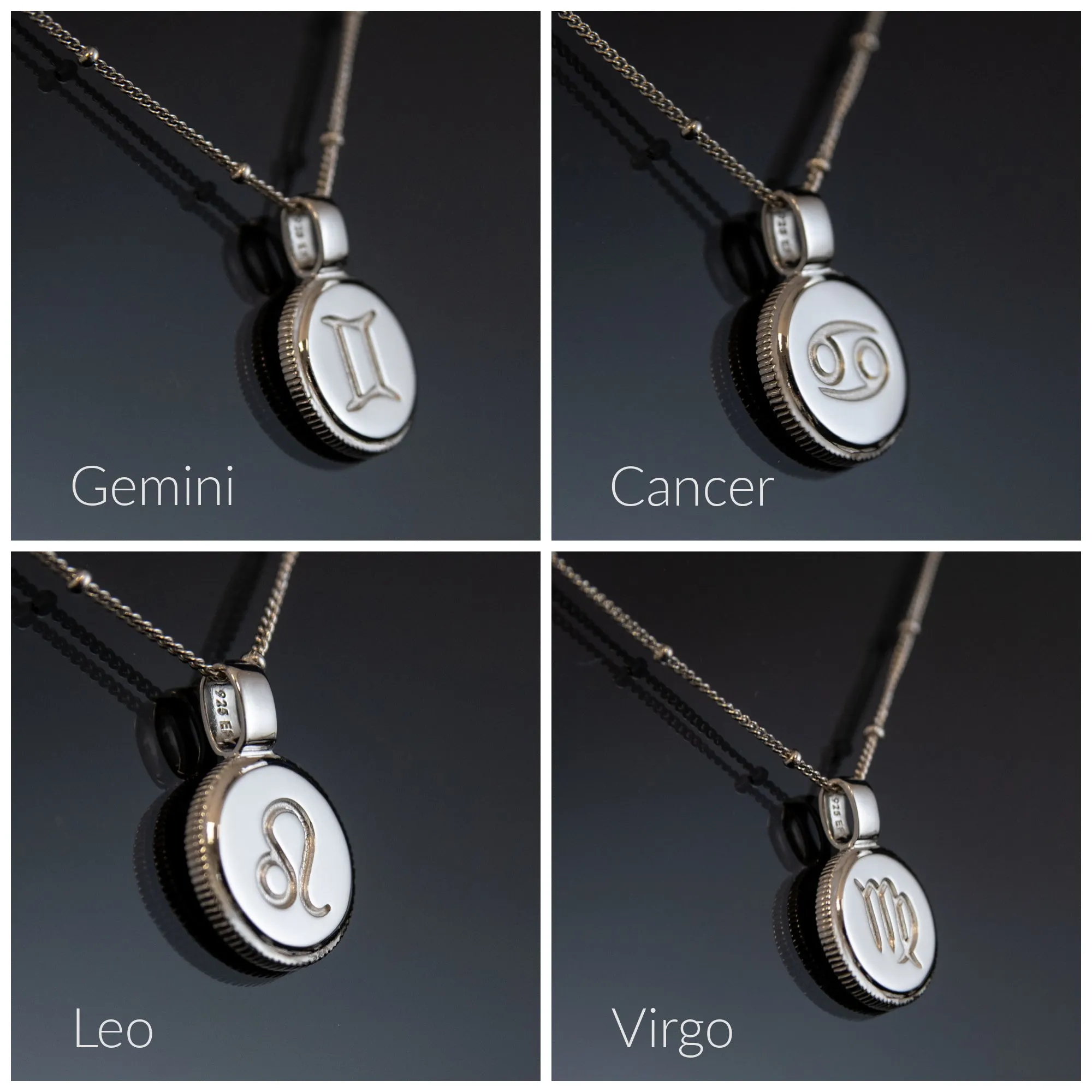 orion coin edge zodiac necklace • heavenly birthday