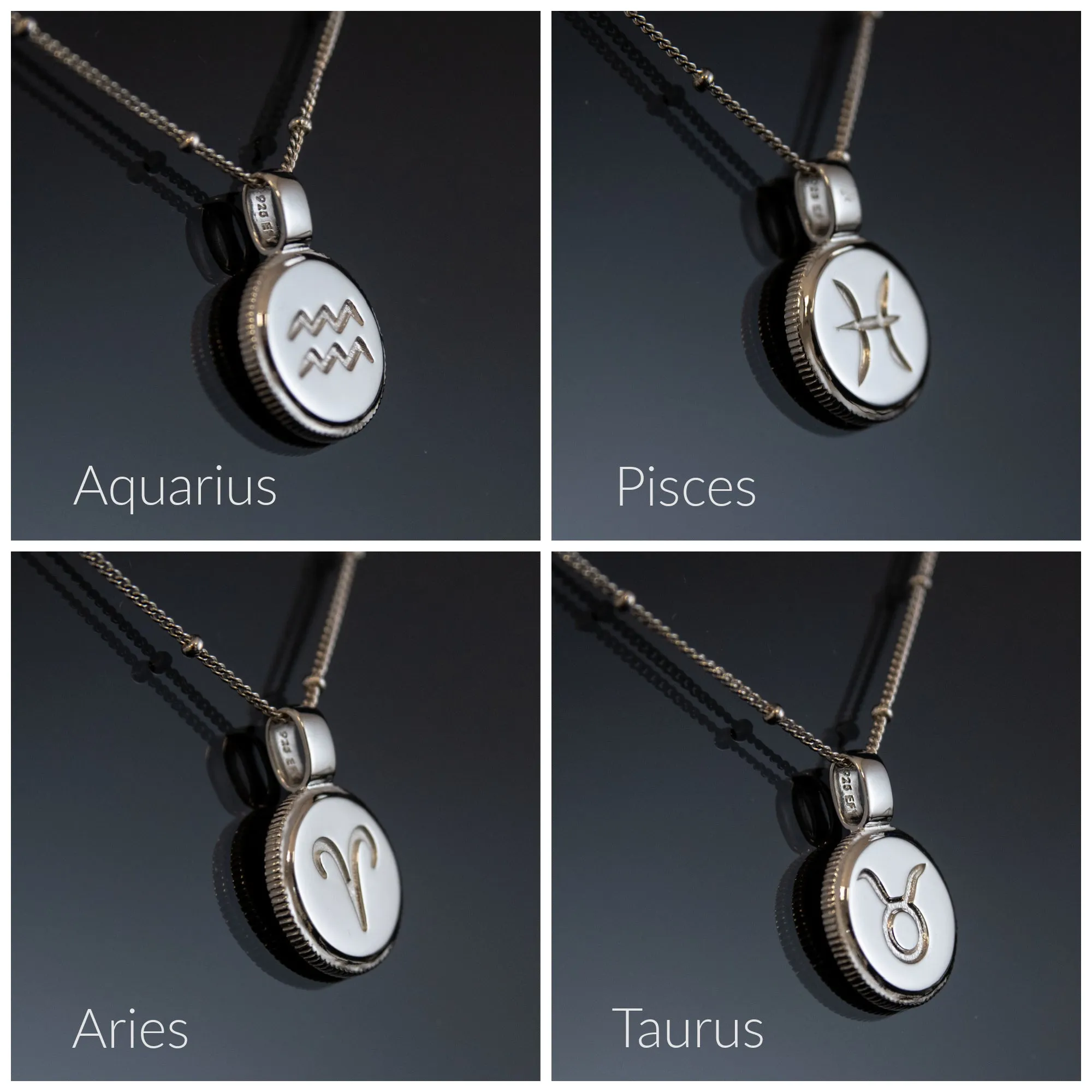 orion coin edge zodiac necklace • heavenly birthday