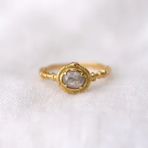 Oval Ouroboros Solitaire Ring