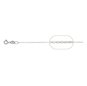Oval (Trace) Necklace in Sterling Silver (1.2mm)