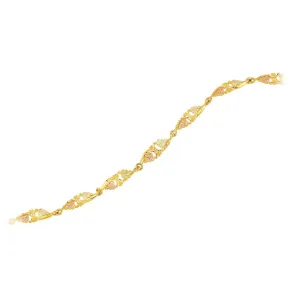 Paired Foliage - Black Hills Gold Bracelet