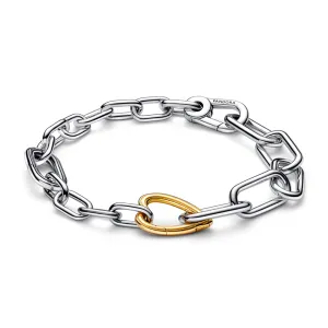 Pandora ME Two-tone Heart Link Chain Bracelet