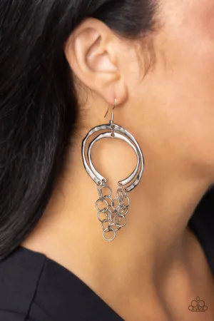 Paparazzi Dont Go CHAINg-ing - Silver Earrings