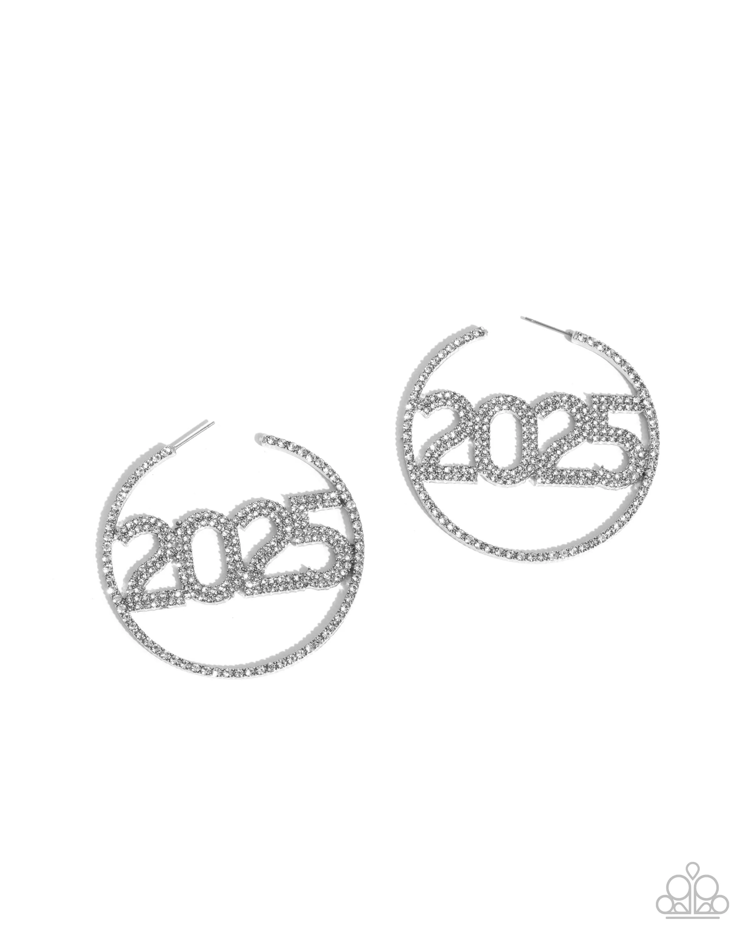 Paparazzi This is Gonna Be My Year - White Earrings