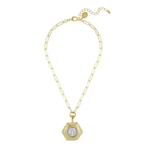 Paper Clip Chain Bee Necklace