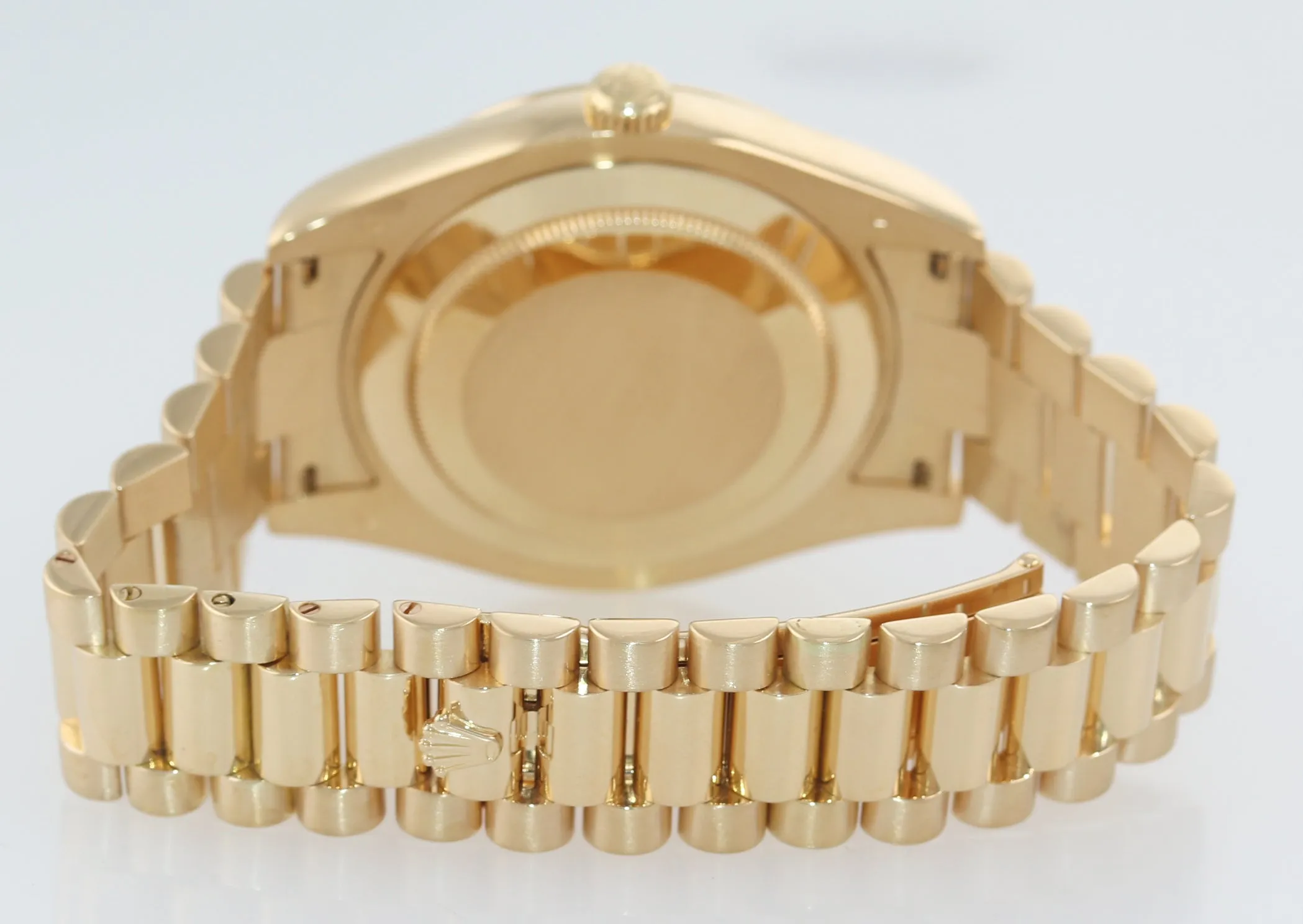 PAPERS MINT Rolex Day-Date II 41mm Black Wave President 218238 18K Gold Watch