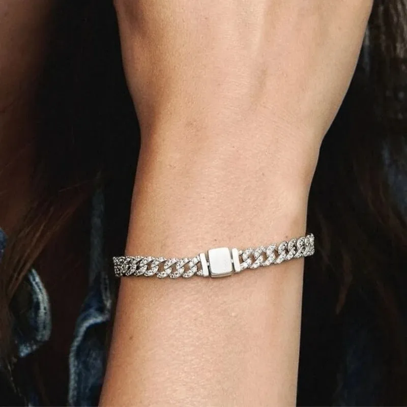 Pavé Cuban Chain Bracelet