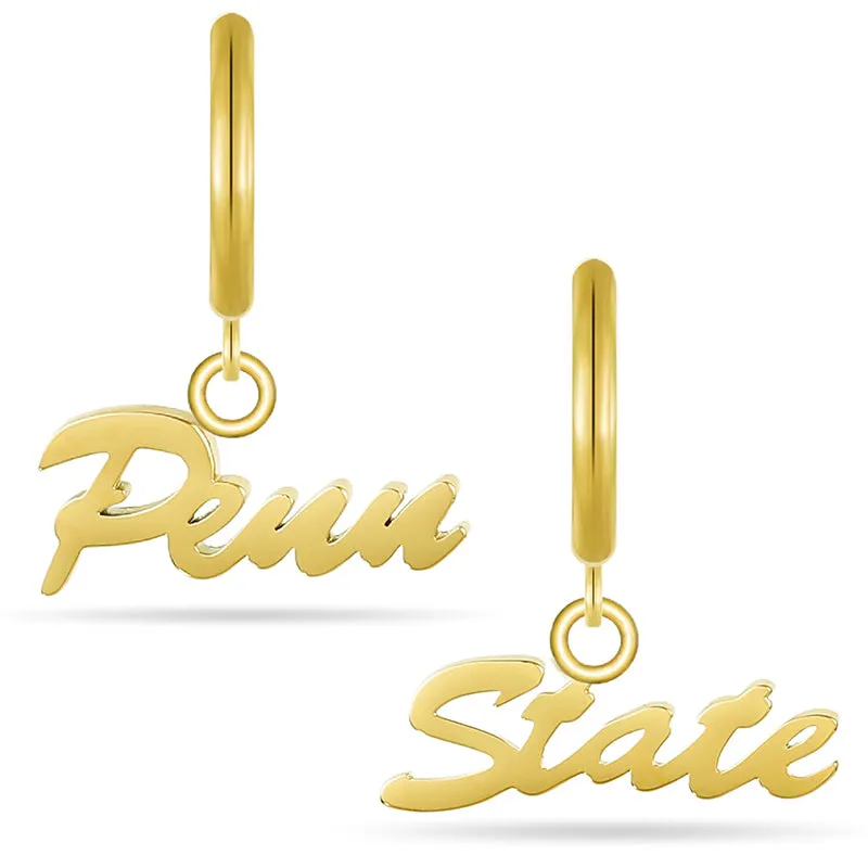 Penn State Gold Huggie Earring