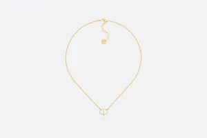 Petit CD Necklace • Gold-Finish Metal with a White Resin Pearl