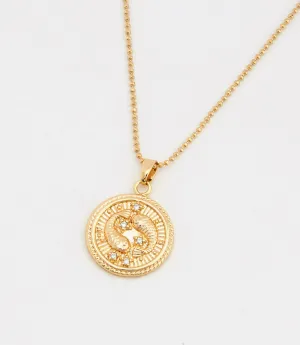 Pisces Coin Necklace
